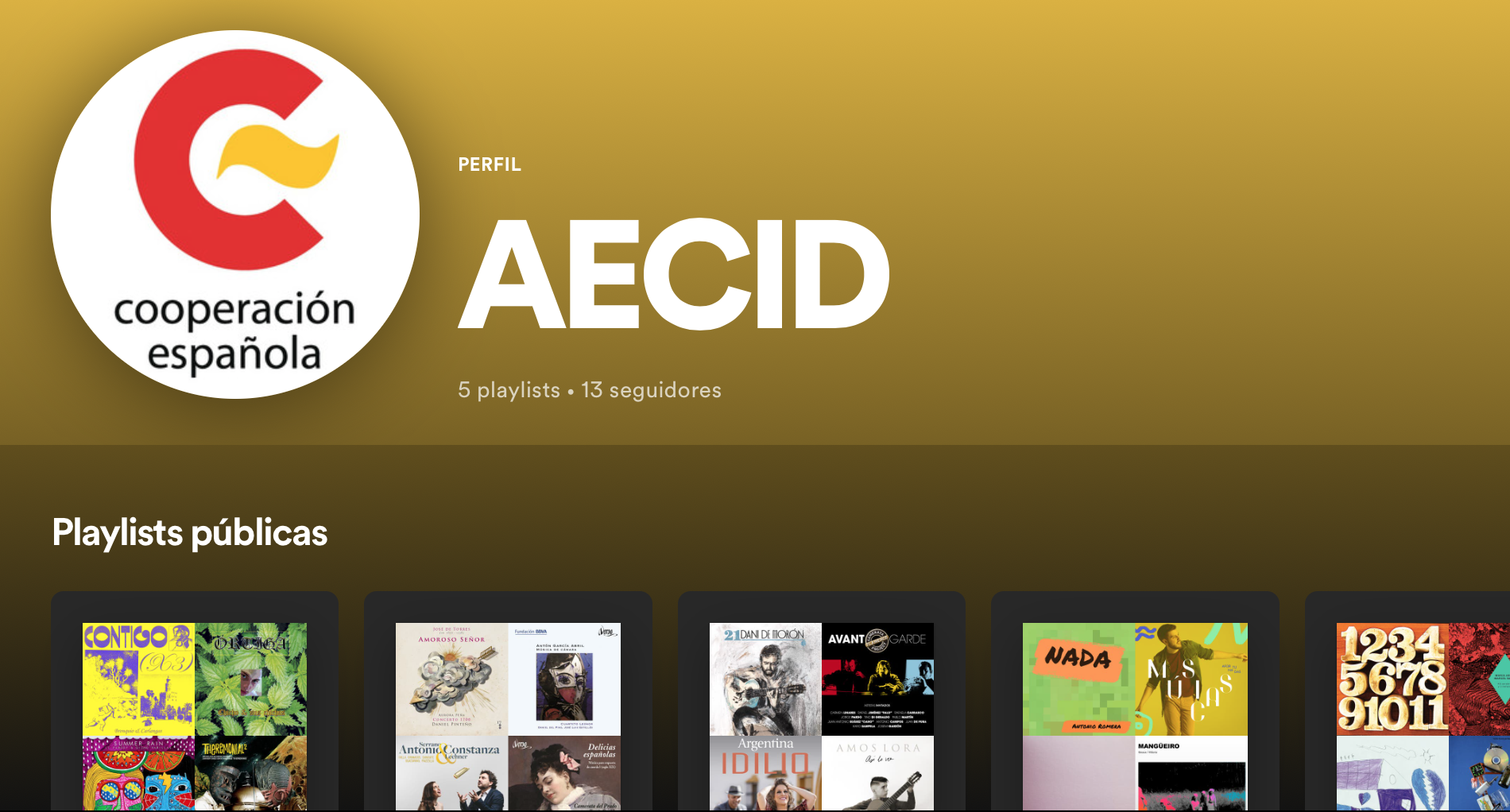 El catlogo de msica de la AECID en Spotify